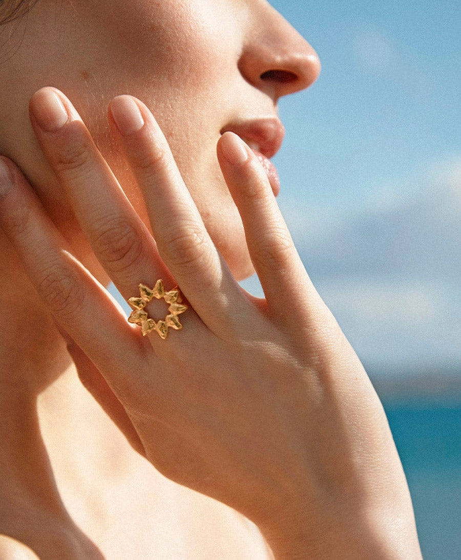 Helia Fingerring vergoldet