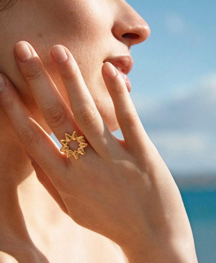Helia Fingerring vergoldet