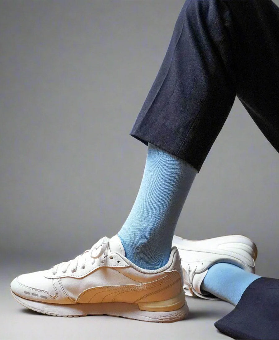 Socken Bio-Baumwolle - Himmelblau