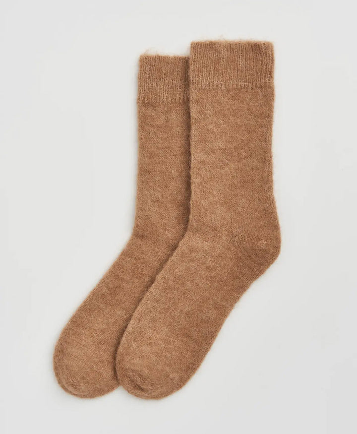Weiche Alpaka Socken - Plain - Biscuit