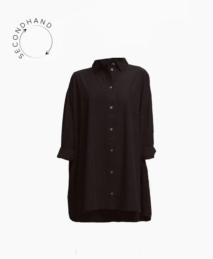 Hemdbluse Morris (schwarz) von Rita Row (S) - Secondhand