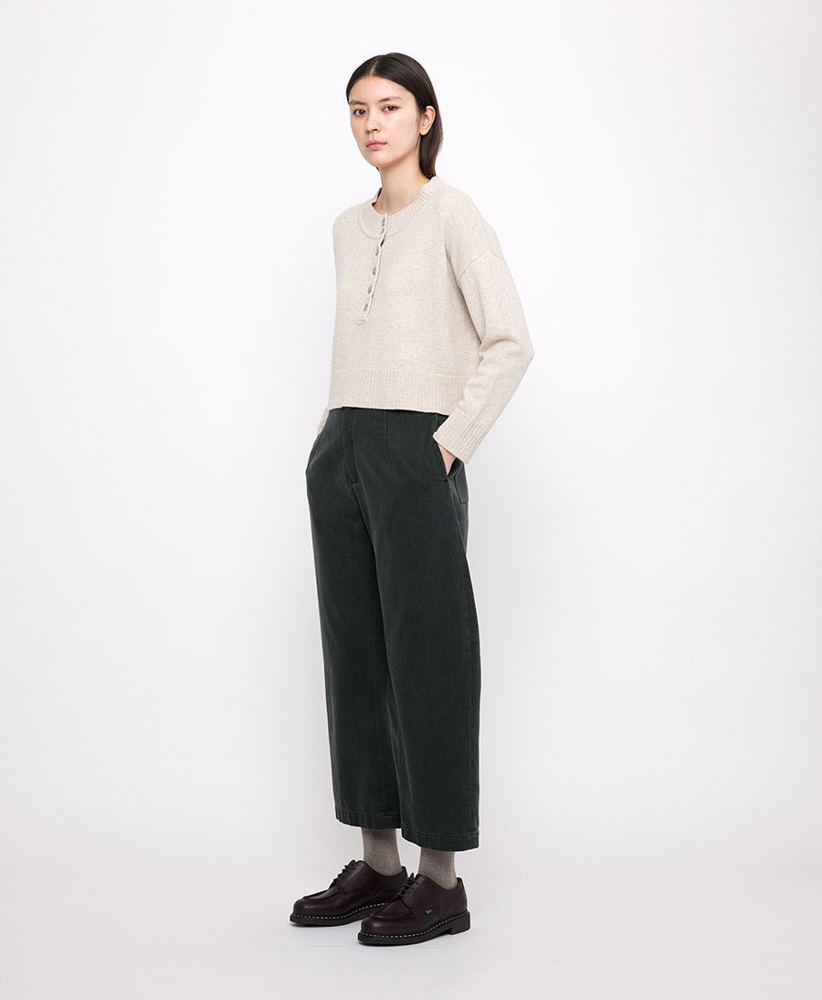 Pullover Relaxed Cropped Pull - Over - Dove - 7115 by Szeki - clomes
