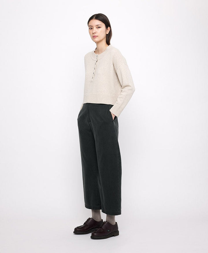 Pullover Relaxed Cropped Pull - Over - Dove - 7115 by Szeki - clomes