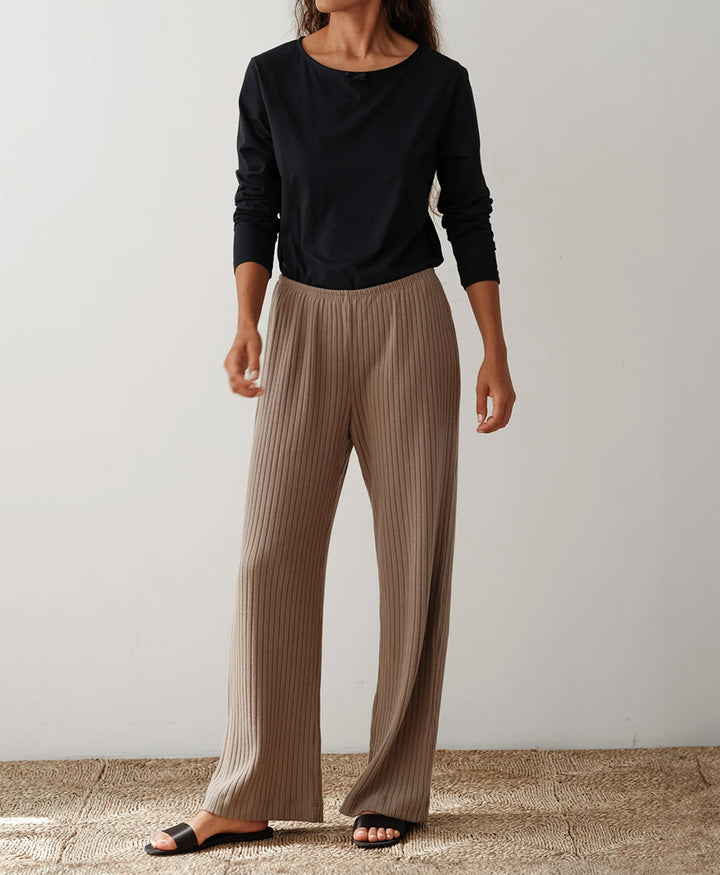 Trainerhose Sweater Rib Simple Pant - Mushroom