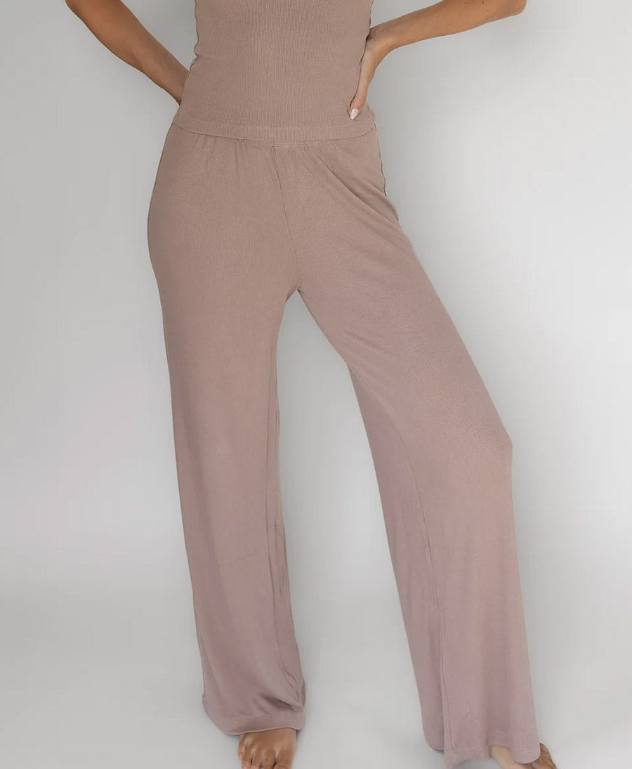 Stoffhose RIB PANTS - Taupe