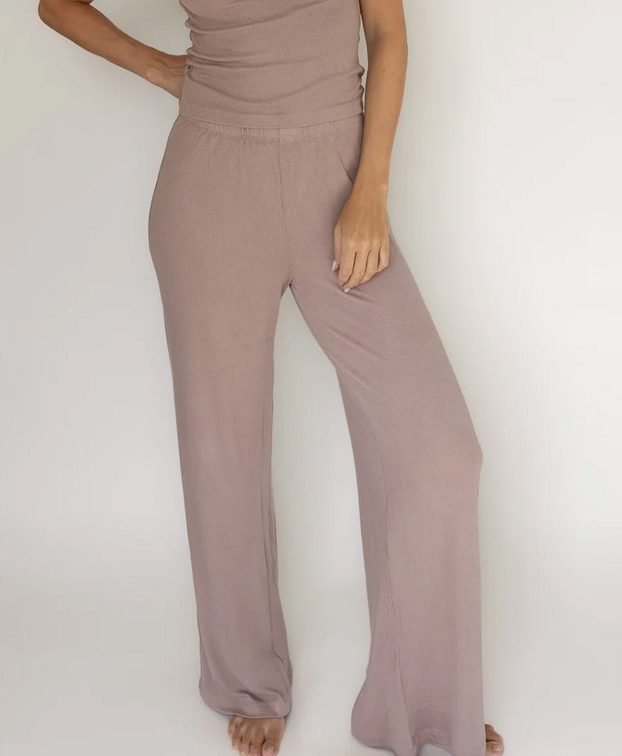 Stoffhose RIB PANTS - Taupe