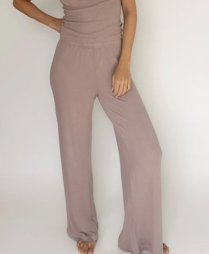 Stoffhose RIB PANTS - Taupe