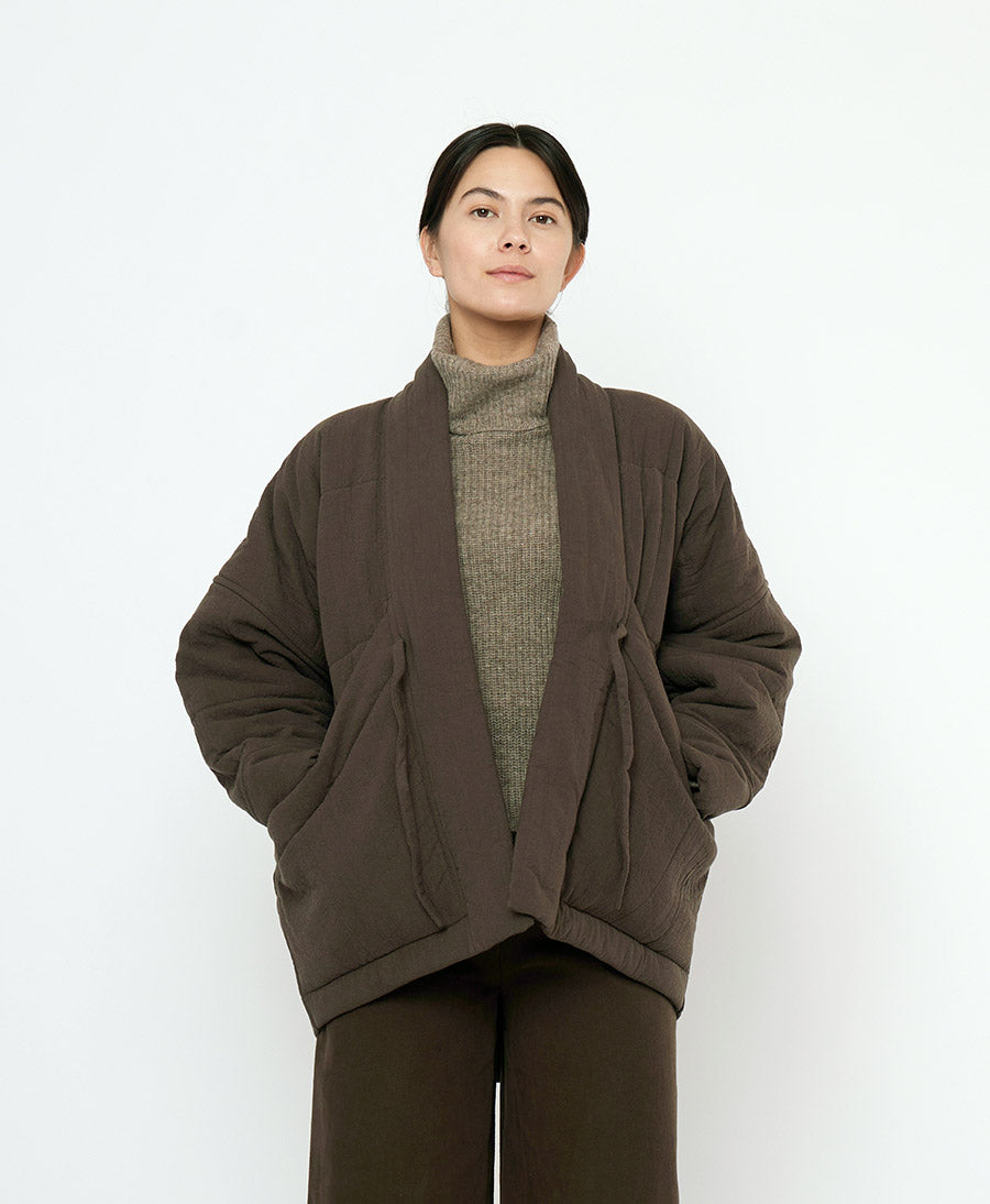 Gesteppte Jacke Signature Sumo Puffer - Textured Edition - Braun