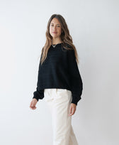 Strickpullover JULIET Jungle Folk in Schwarz