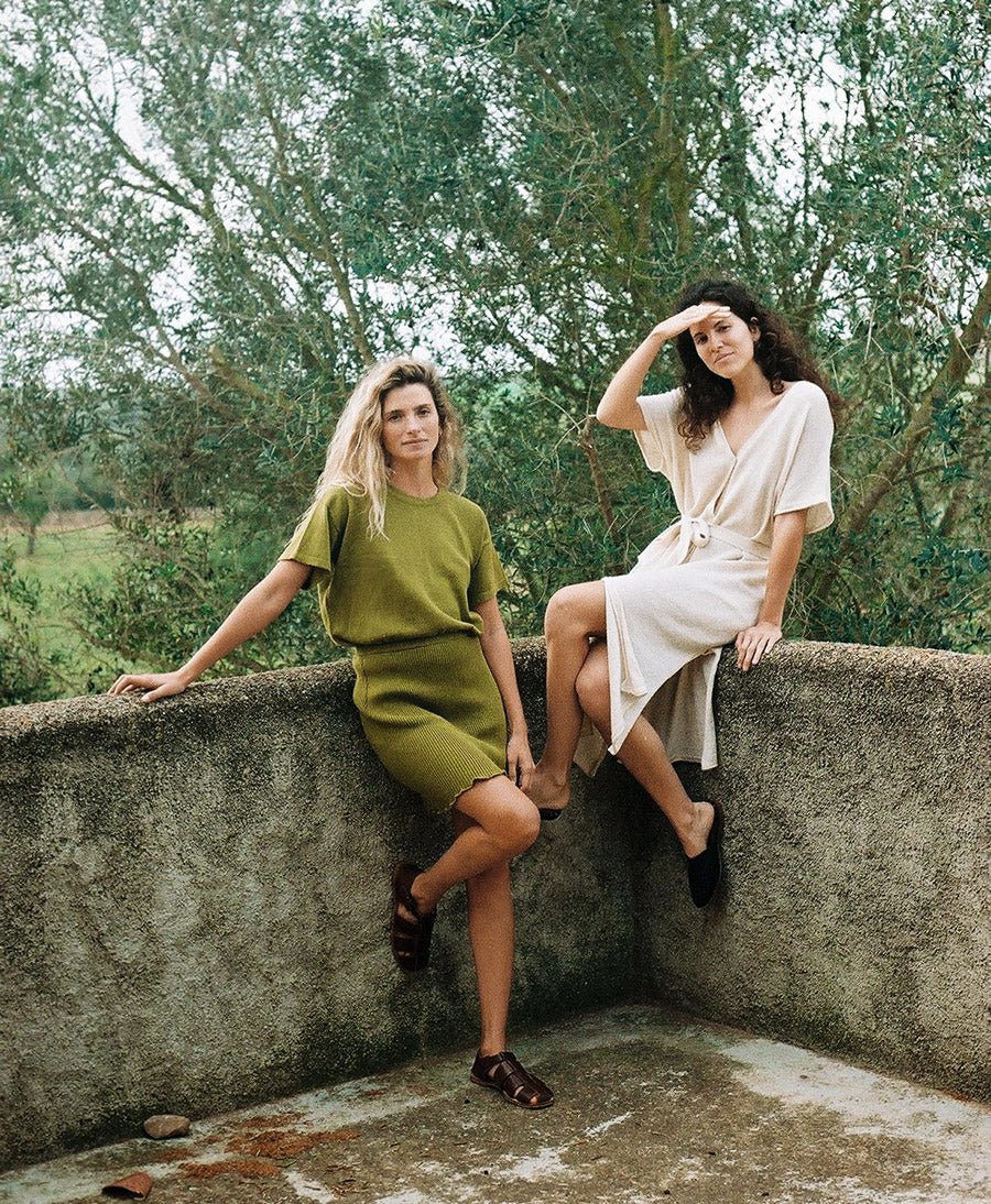 Jupe aus Strick Janet - Grün - JUNGLE FOLK - clomes