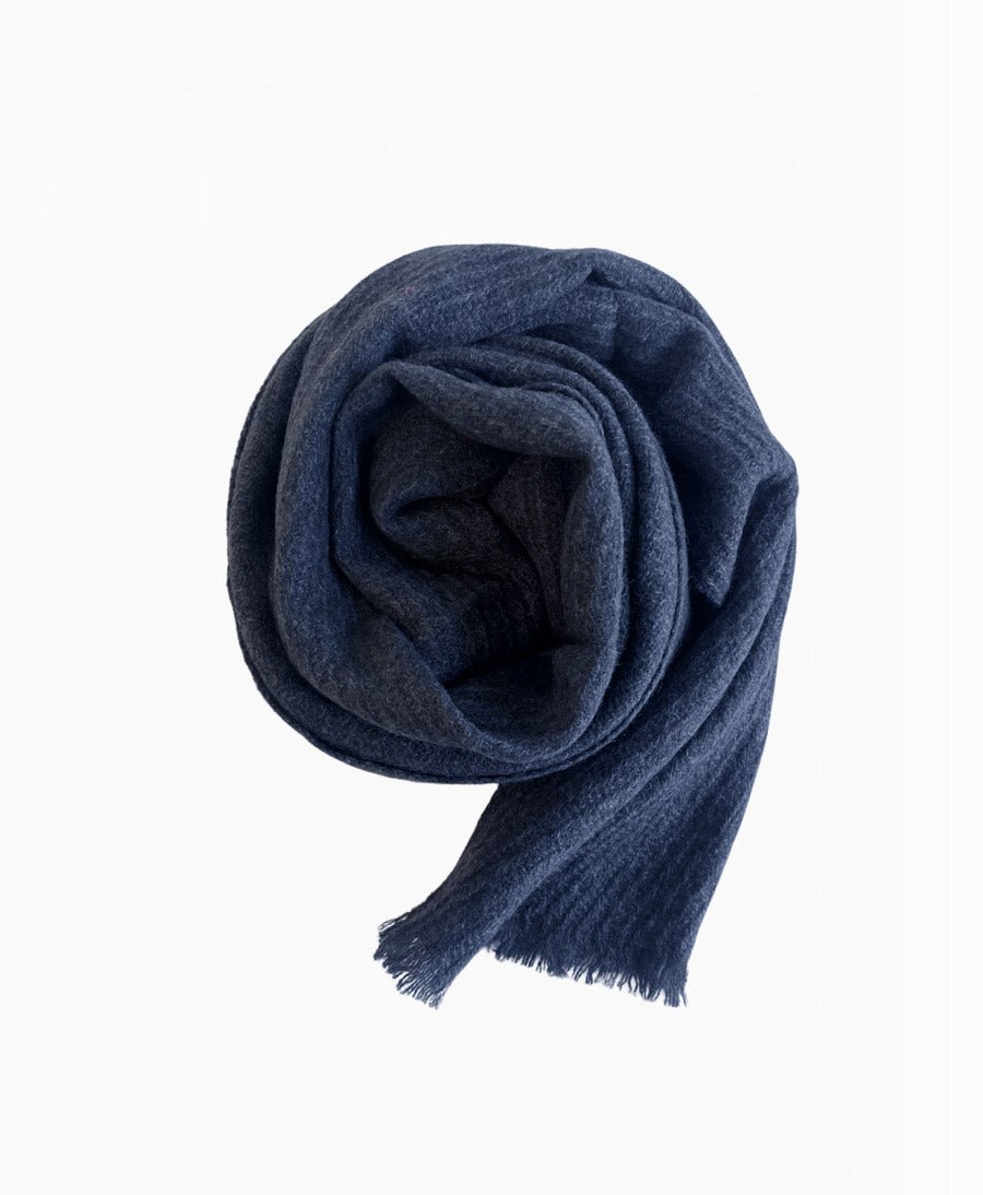 Schal / Halstuch aus Kaschmir (plain) - blau - Oats & Rice - clomes