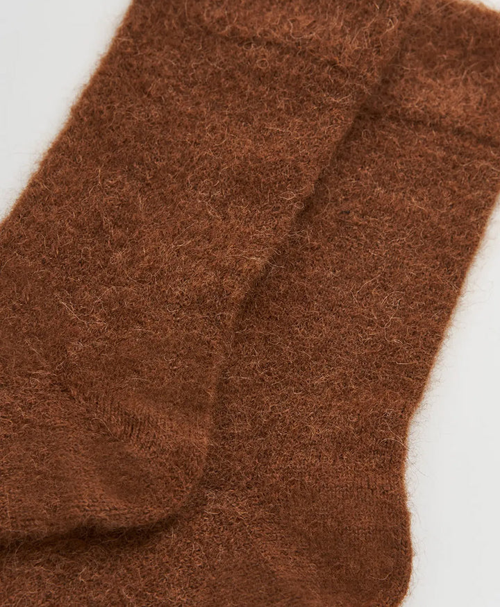 Weiche Alpaka Socken - Kastanienbraun