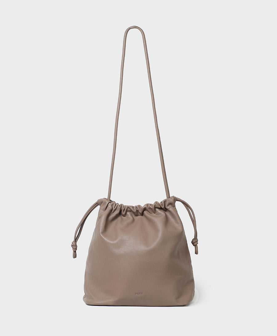 Grosse Knot Bag aus weichem Leder - Clay