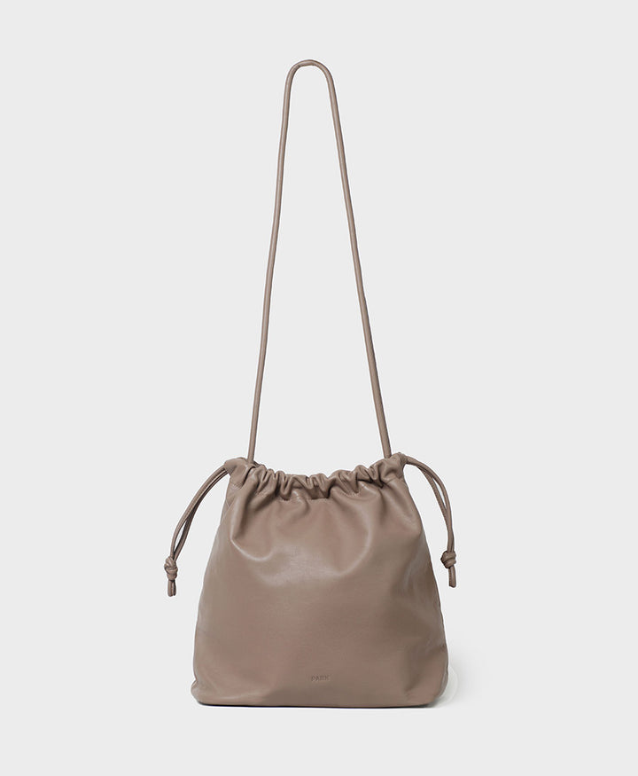 Grosse Knot Bag aus weichem Leder - Clay
