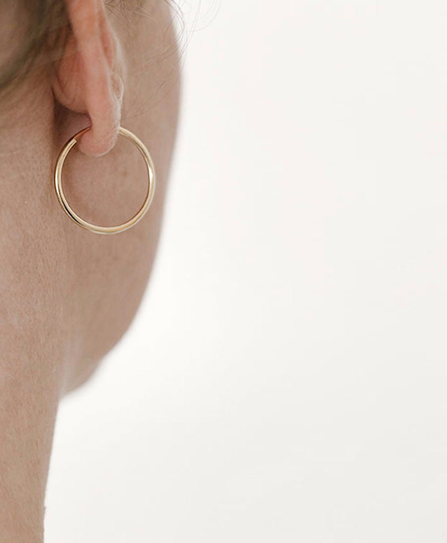 Klassische Creolen 25mm - Echtgold - Clomes - clomes
