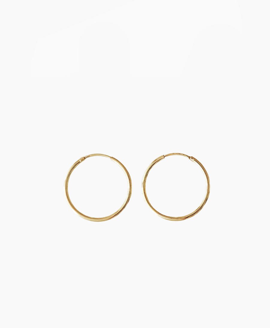 Klassische Creolen 25mm - Echtgold - Clomes - clomes
