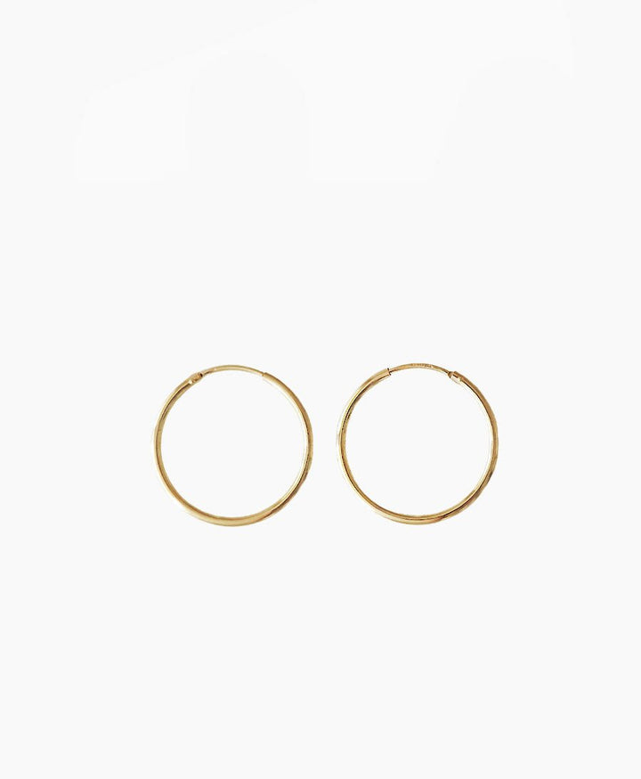 Klassische Creolen 25mm - Echtgold - Clomes - clomes