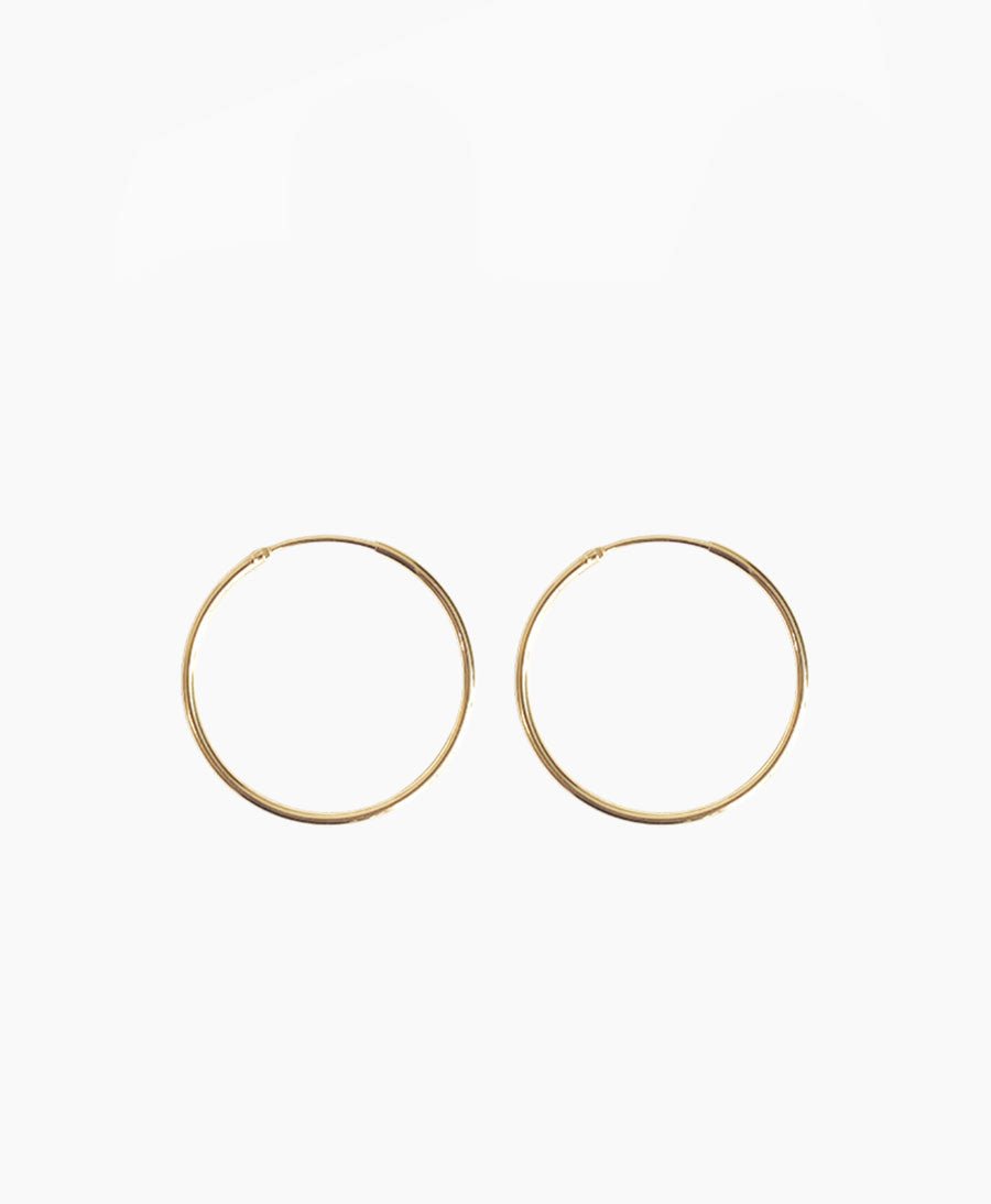 Klassische Creolen 32mm - Echtgold - Clomes - clomes