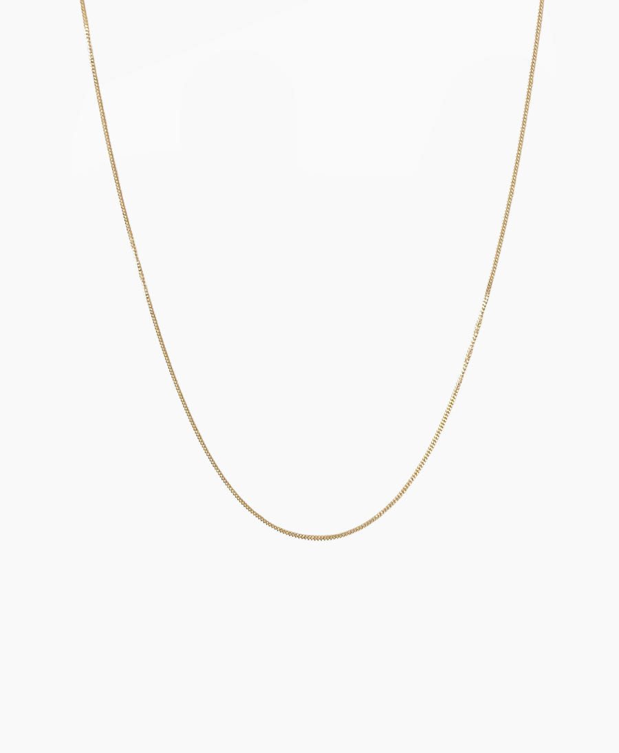 Klassische Halskette 42cm "Panzer" - Echtgold - Clomes - clomes