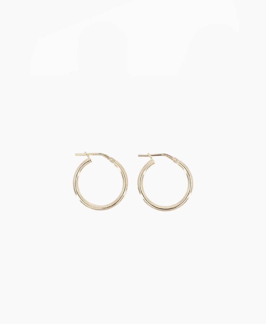 Klassische kleine Creolen VIDA 19mm mit Klappverschluss - Sterling Silber - Clomes - clomes
