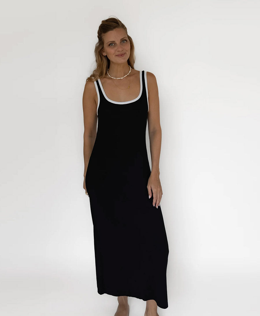 Kleid MIIA RIB DRESS - Schwarz