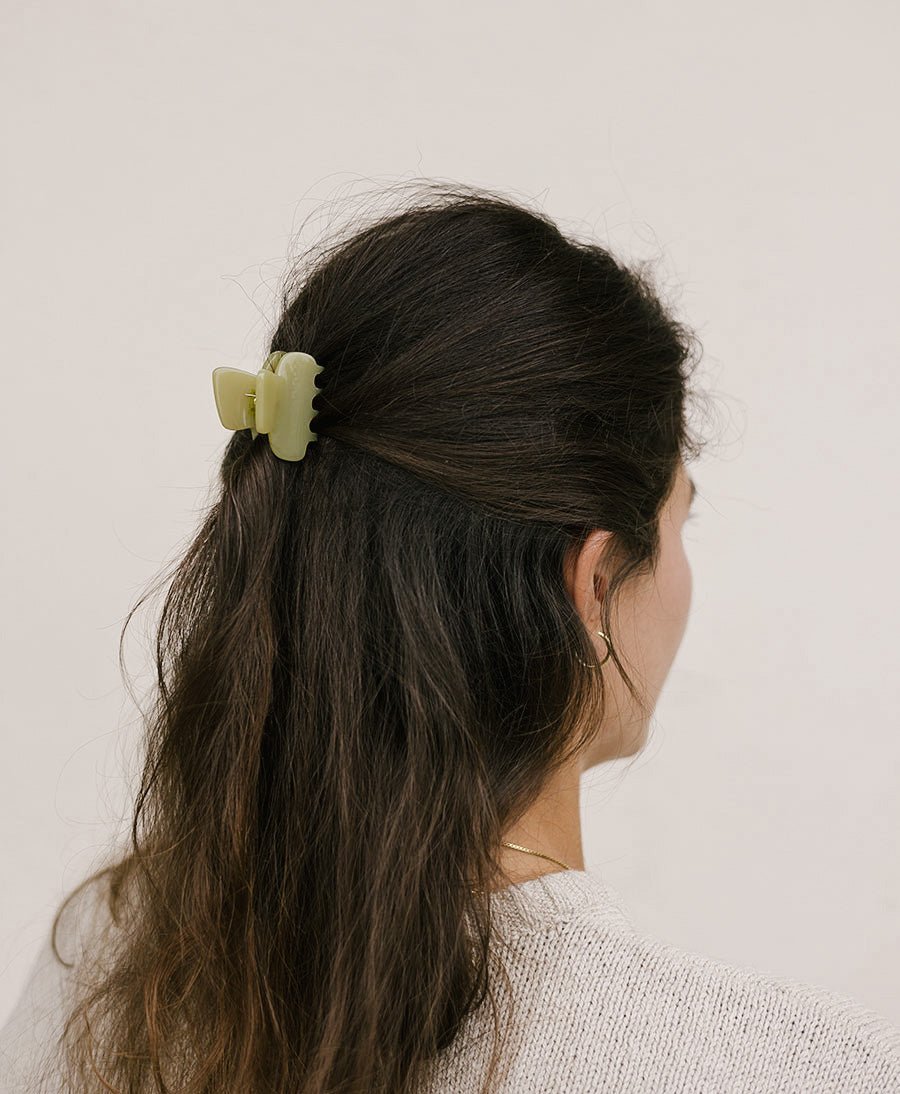 Kleine Haarklammer AGNÈS SMALL aus Acetat - Kiwi - Clomes - clomes