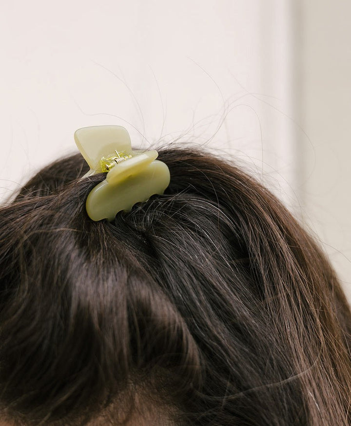 Kleine Haarklammer AGNÈS SMALL aus Acetat - Kiwi - Clomes - clomes