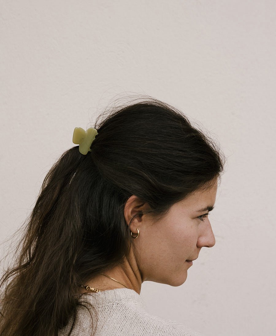 Kleine Haarklammer AGNÈS SMALL aus Acetat - Kiwi - Clomes - clomes