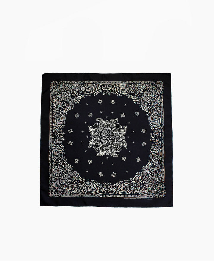 Kleines Seiden-Foulard "Minimal Bandana Silk Scarf" - Black