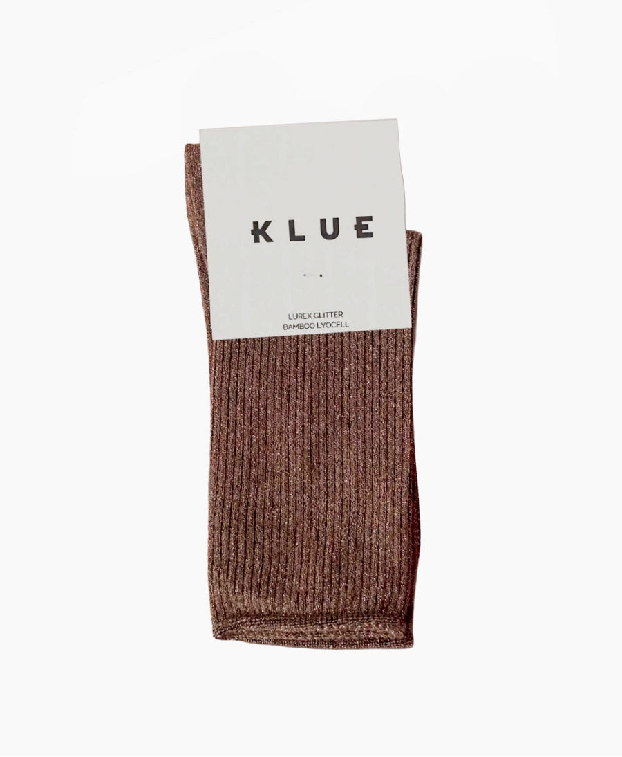 Glitzer Socken Lyocell - Braun
