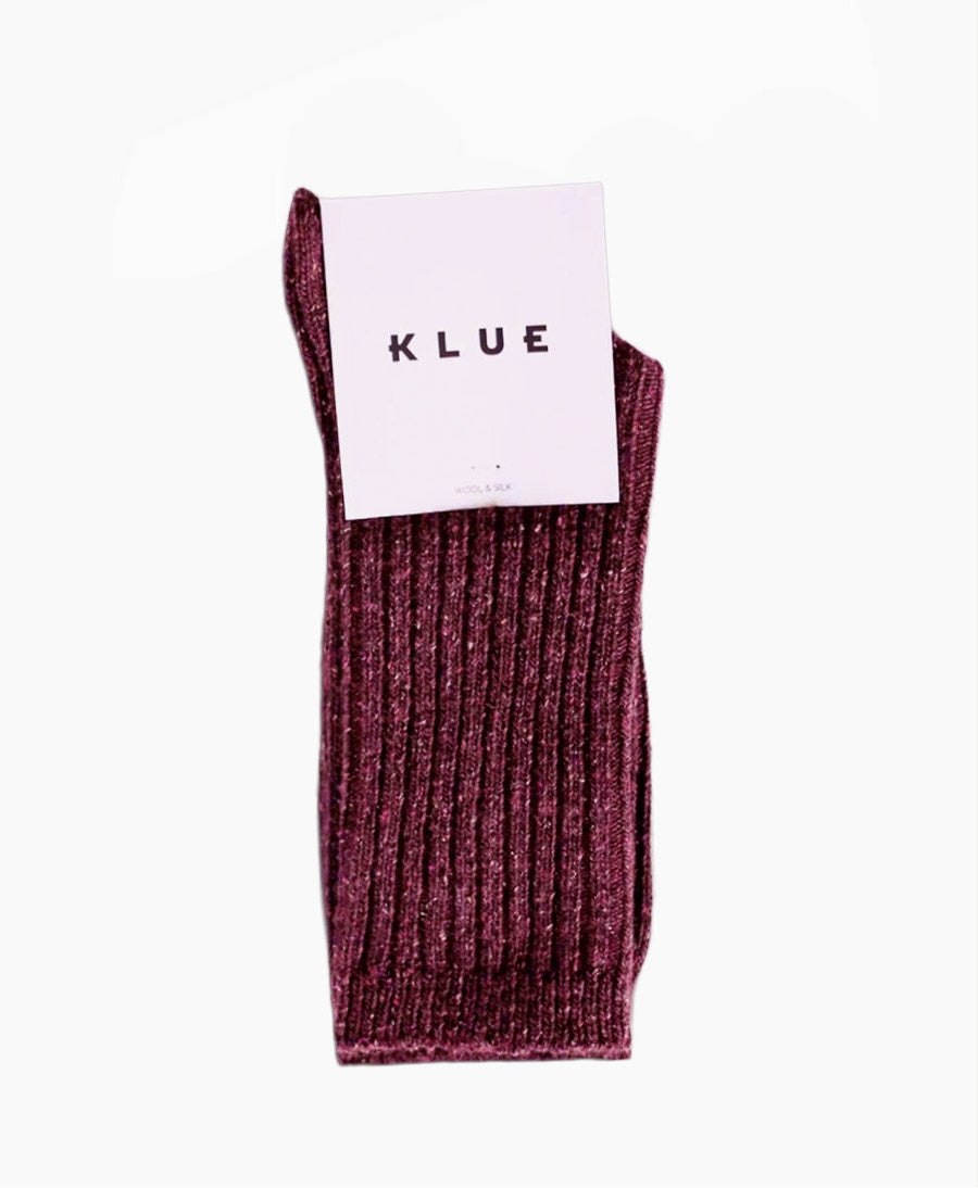 Socken Seide & Wolle - Burgunderrot