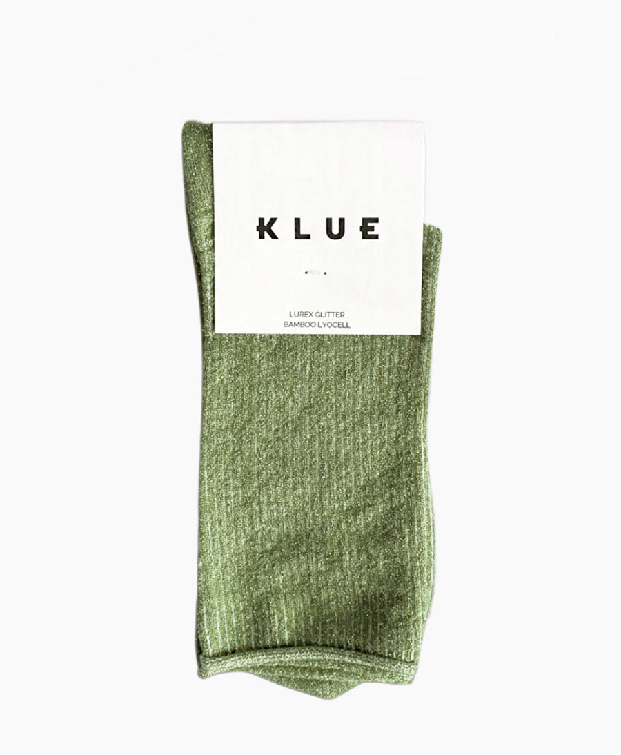Glitzer Socken Lyocell - Olivgrün