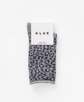 Glitzer Socken Leopard Klue in Leopard Grau