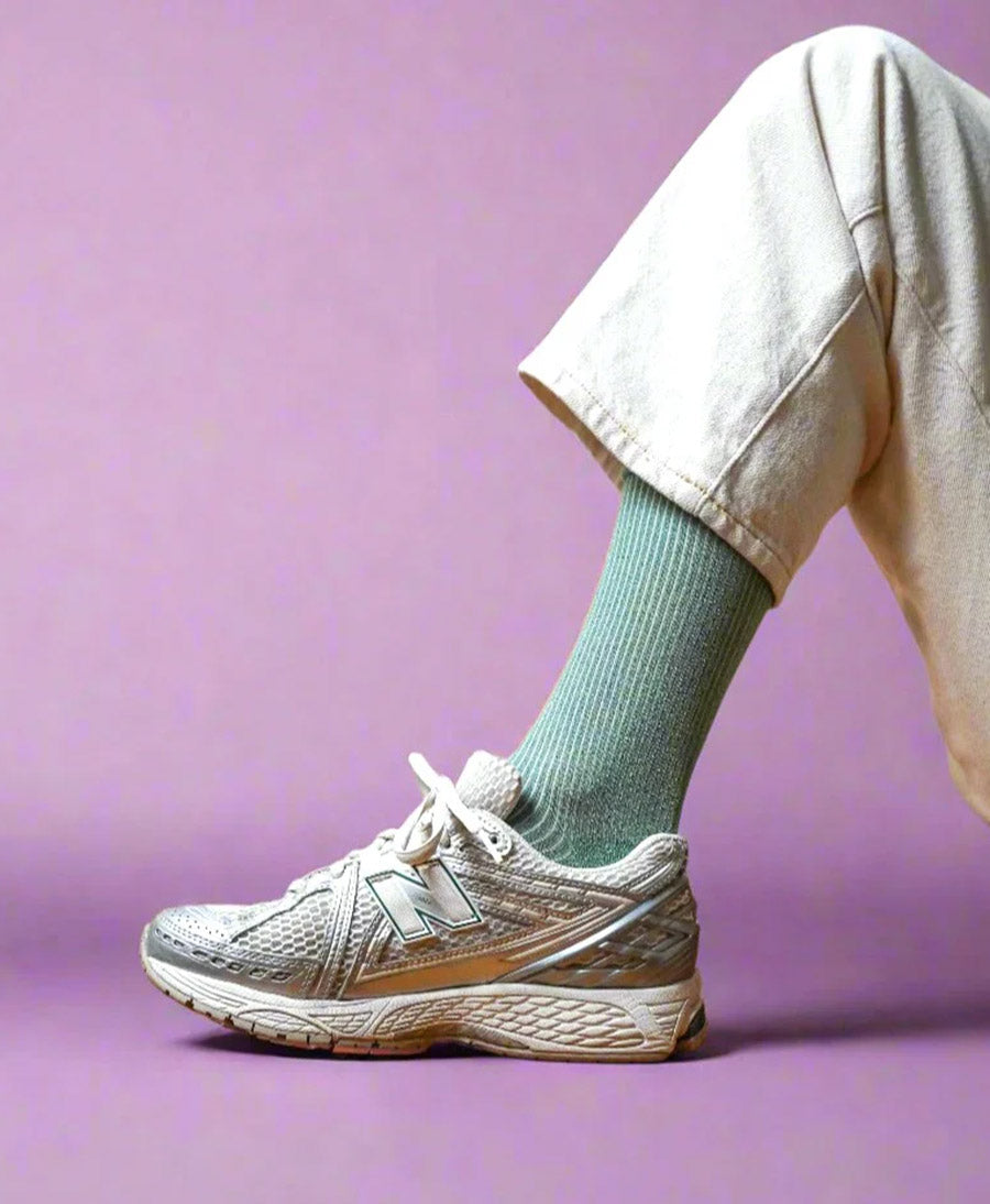 Glitzer Socken Lyocell - Mint