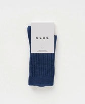 Pointelle Socken gerippter Feinstrick Klue in Dunkelblau