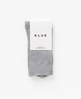 Pointelle Socken gerippter Feinstrick Klue in Hellgrau