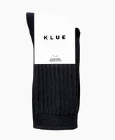 Socken Baumwolle Rippenmuster Klue in Schwarz