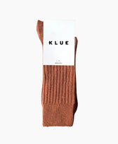 Socken Seide & Wolle Klue in Rostrot