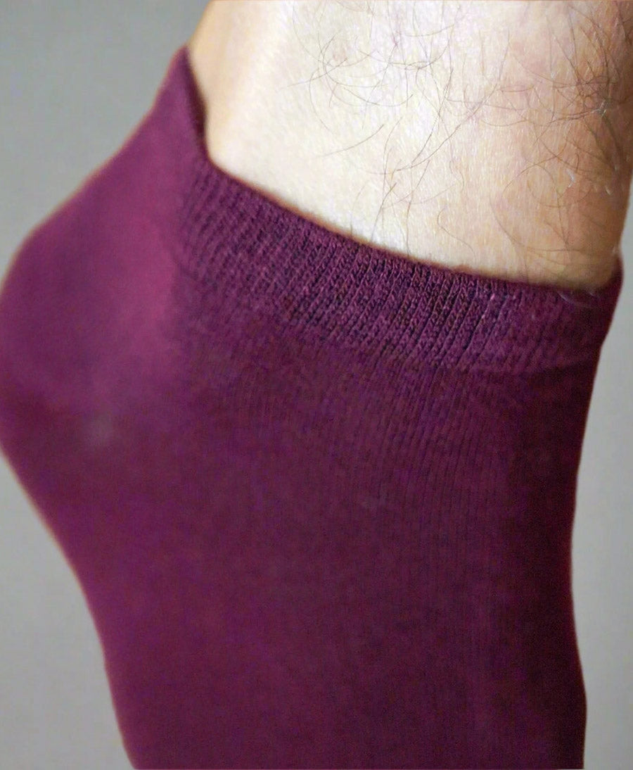 Knöchelsocken Lyocell - Burgunderrot