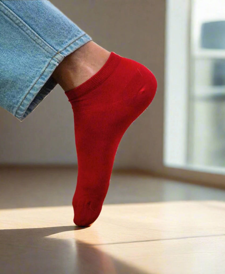 Knöchelsocken Lyocell - Rot