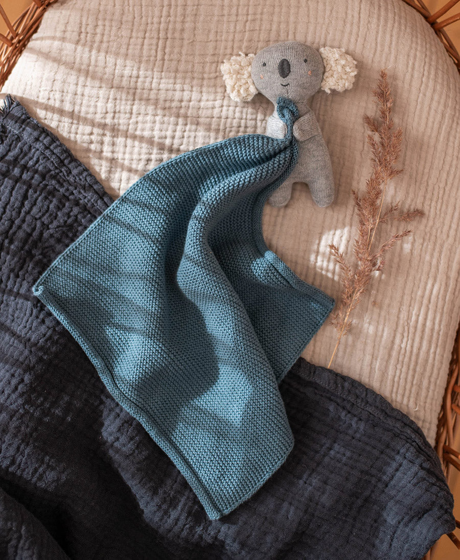 Nuschi / Kuscheltuch - Koala - Blau