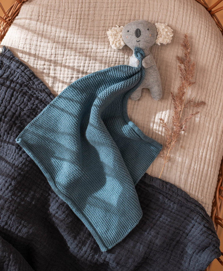 Nuschi / Kuscheltuch - Koala - Blau