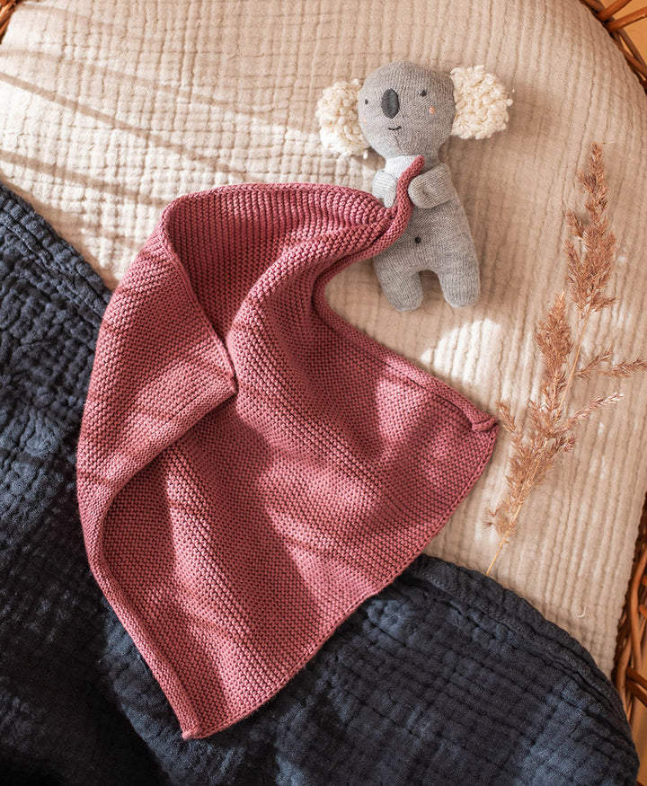 Nuschi / Kuscheltuch - Koala - Altrosa