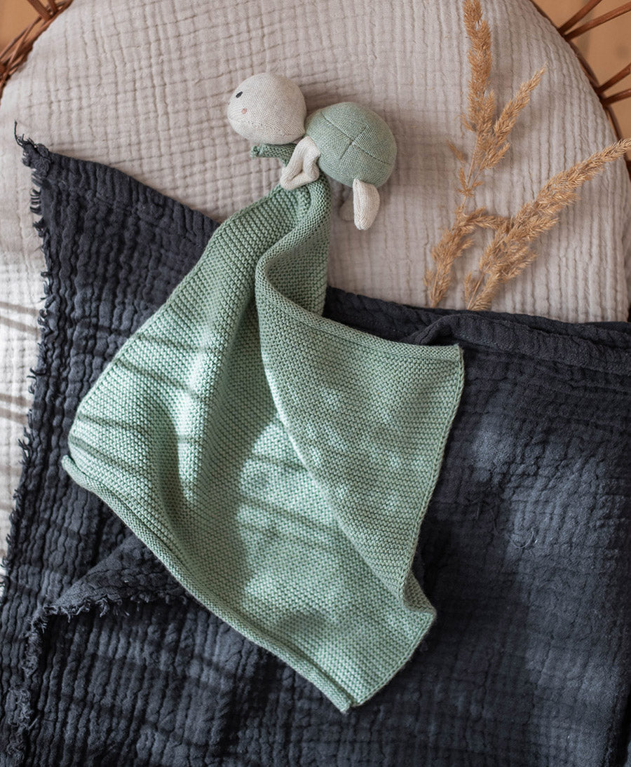 Nuschi / Kuscheltuch - Schildkröte - Mint