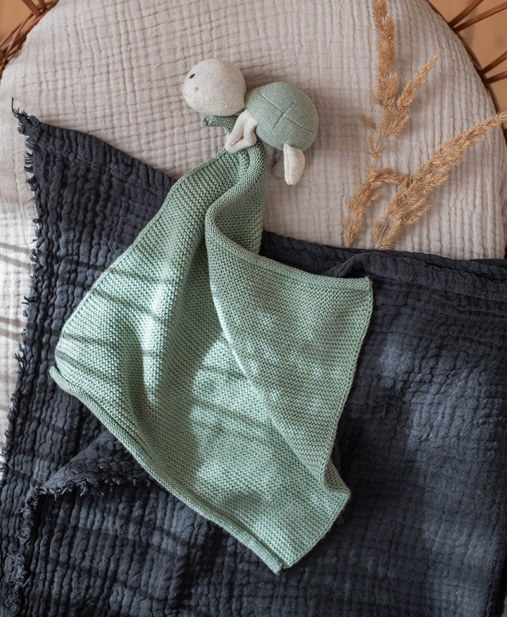 Nuschi / Kuscheltuch - Schildkröte - Mint