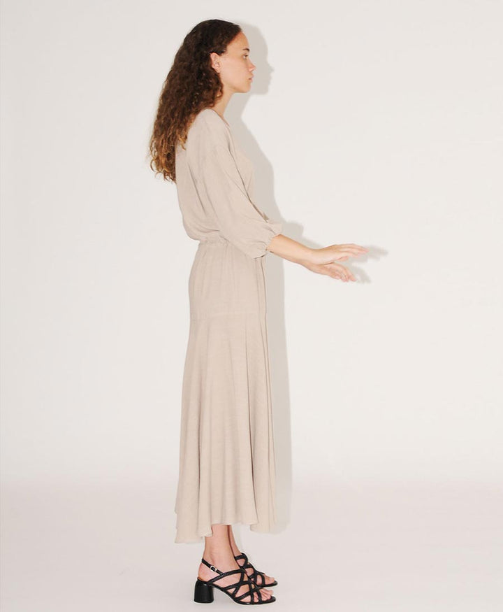 Langes Kleid "Camila" Steinbeige / Stone - Diarte - clomes