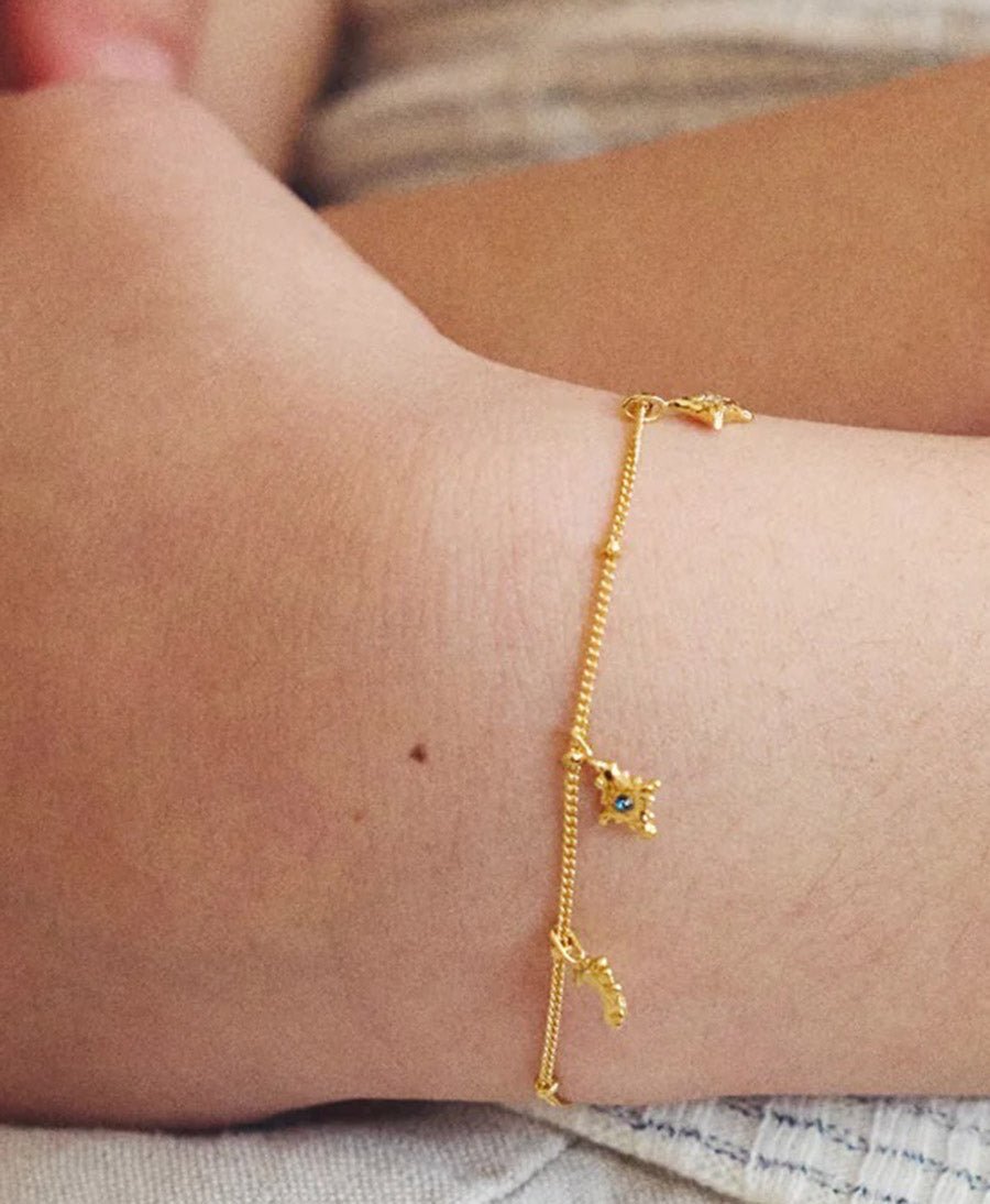Laxi Bracelet vergoldet mit farbigen Steinen - Elise Tsikis - clomes