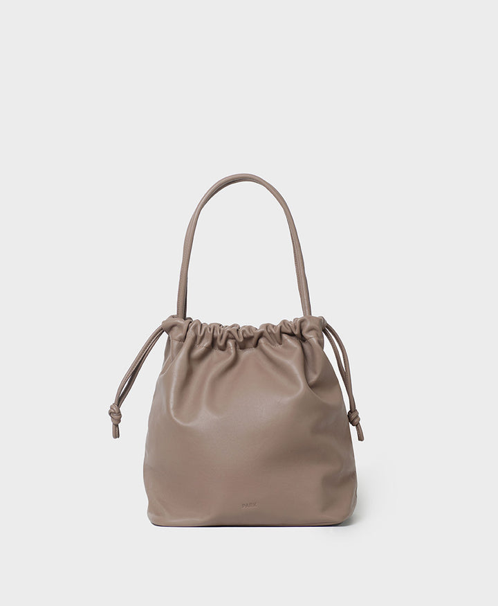 Grosse Knot Bag aus weichem Leder - Clay