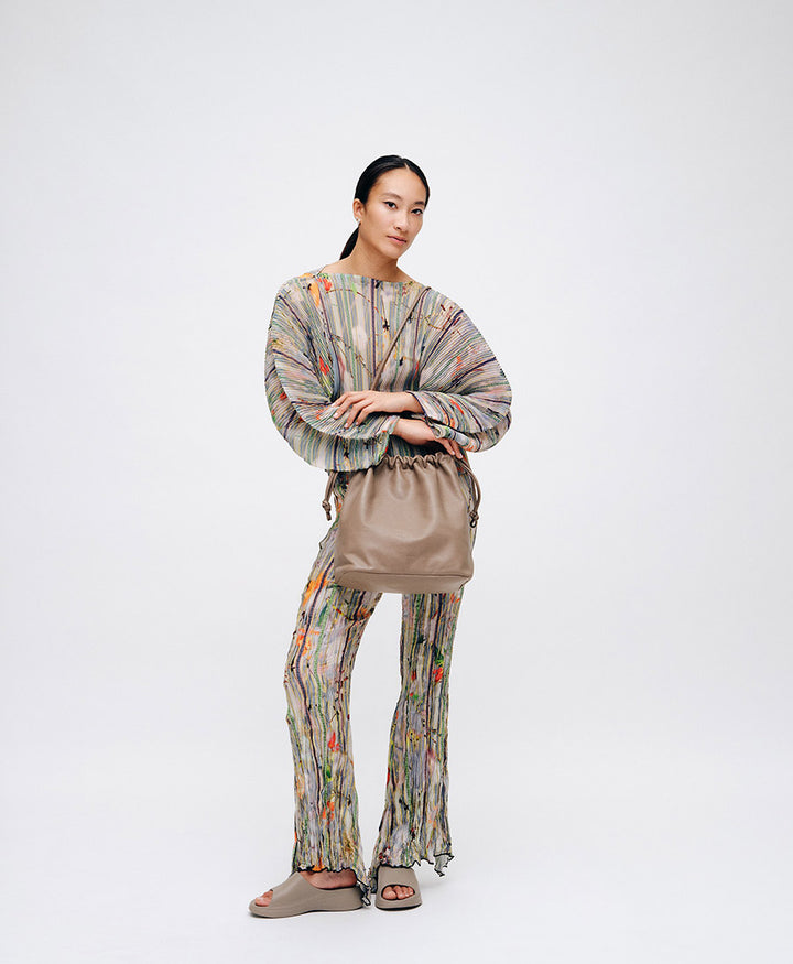 Grosse Knot Bag aus weichem Leder - Clay