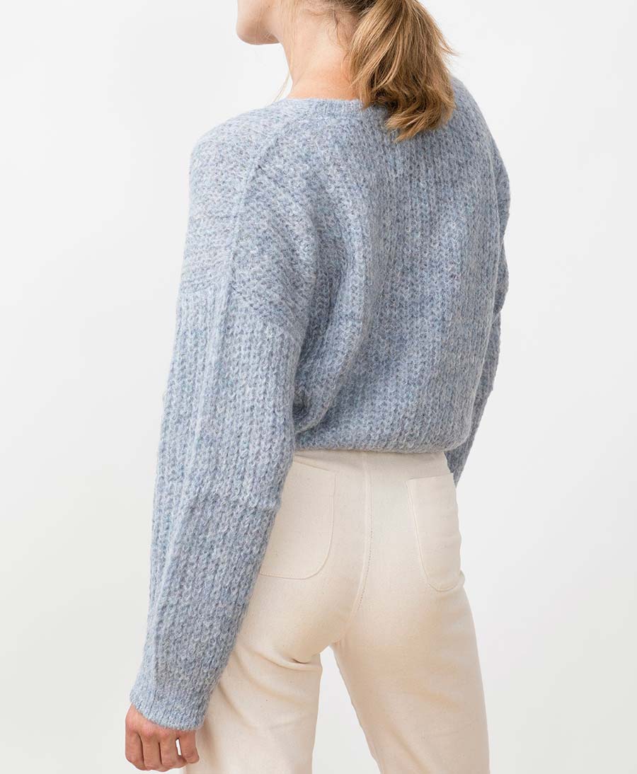Leichter Strick - Wickelcardigan VEGA - Hellblau - JUNGLE FOLK - clomes